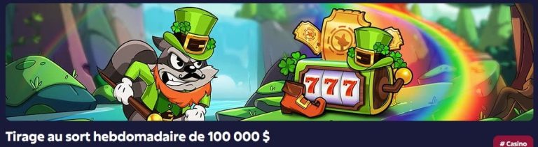 Roobet Casino tirage au sort hebdomadaire